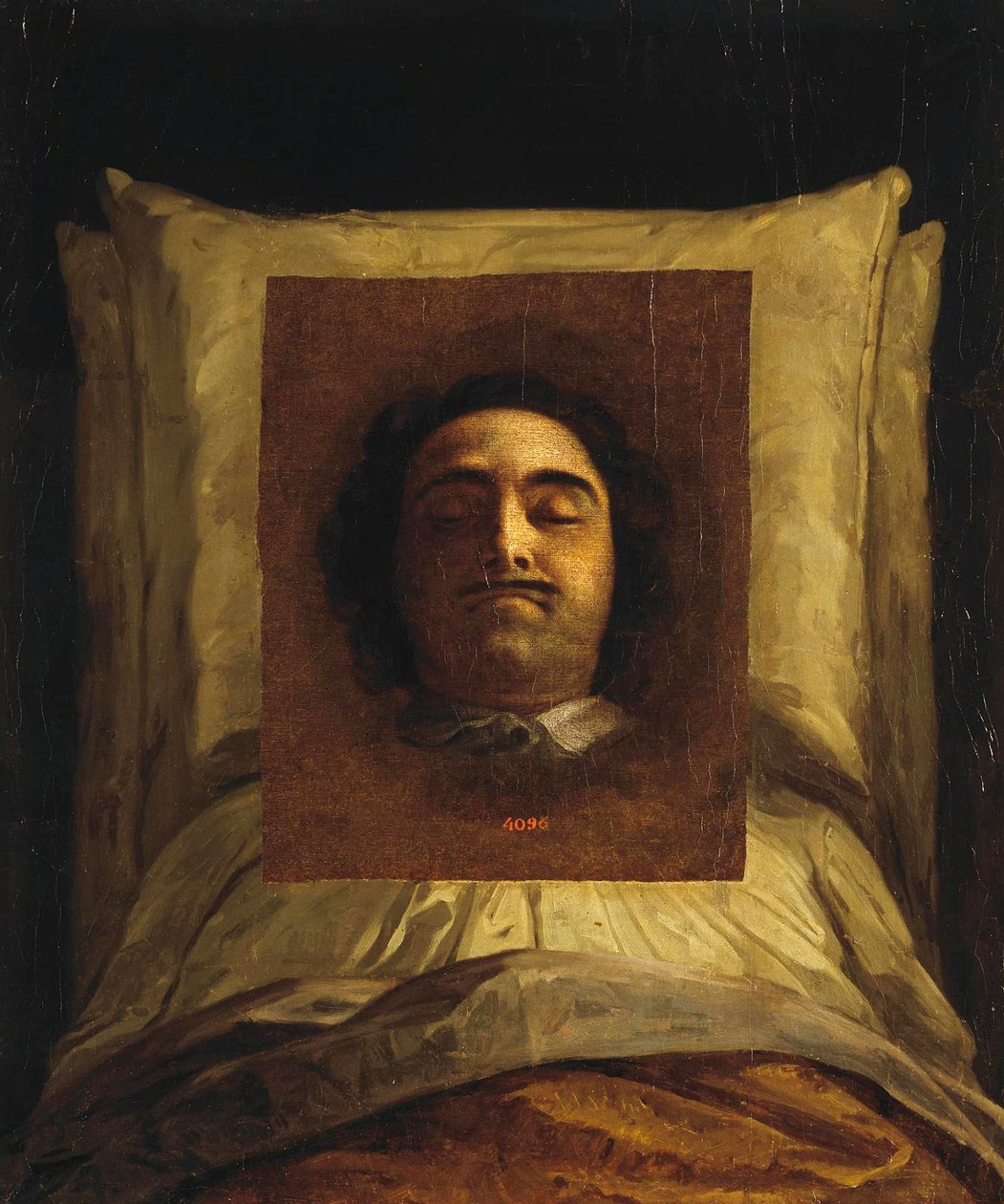 Pierre le Grand - Peter I på hans dødsleje par Caravaque, Louis (1684-1754). Olie på lærred, størrelse: 77x64 af Louis Caravaque
