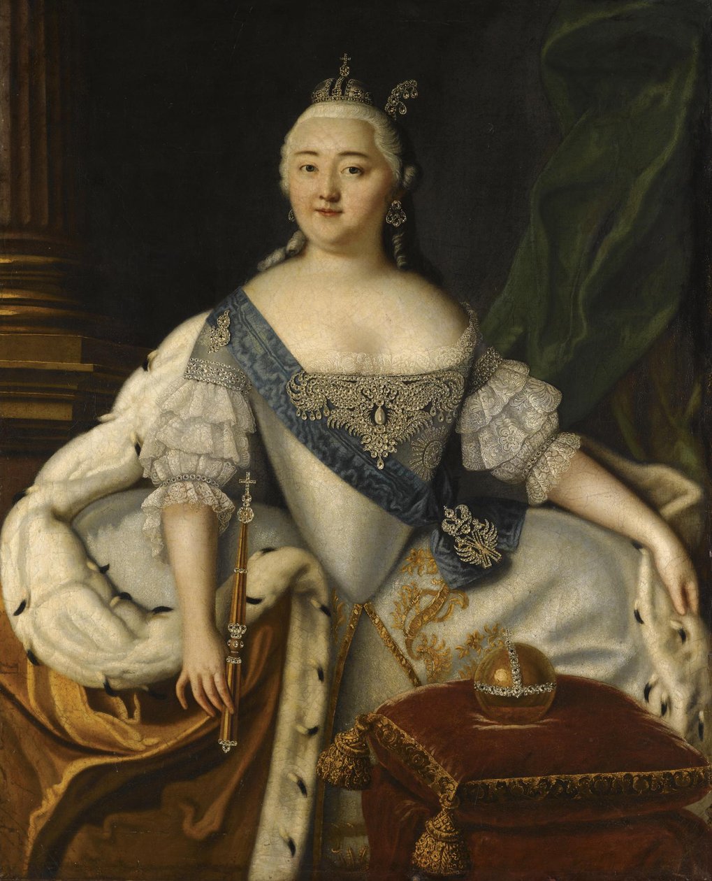 Portræt af kejserinde Elisabeth 1709-1762 af Louis Caravaque