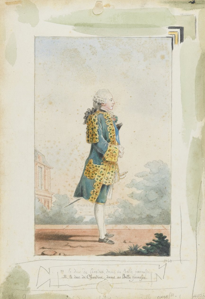 Louis Philippe II, hertug af Chartres 1747-1793, 1760 af Louis Carrogis dit Carmontelle