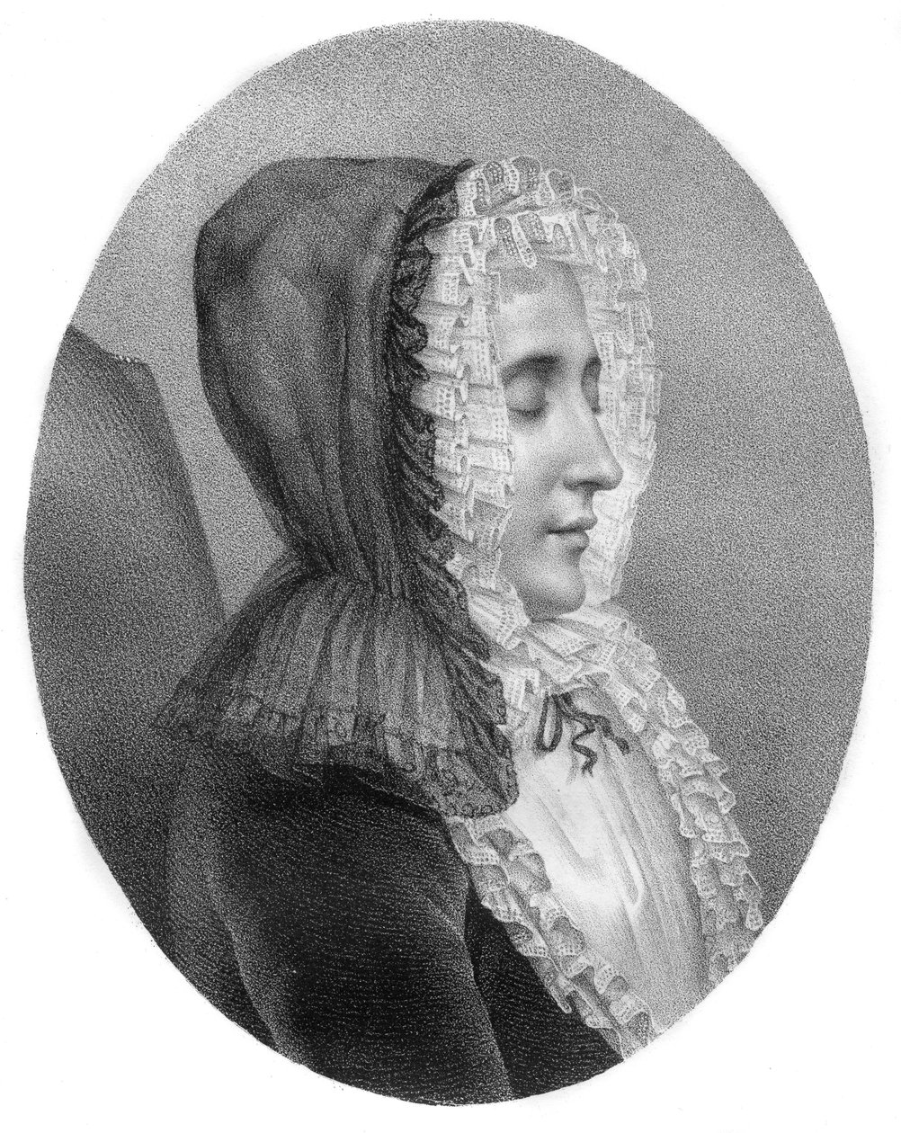 Madame du Deffand - Marie de Vichy-Chamrond (eller Champrond), Marquise du Deffand - 1697-1780 - gravering af Carmontelle - af Louis Carrogis (after) Carmontelle