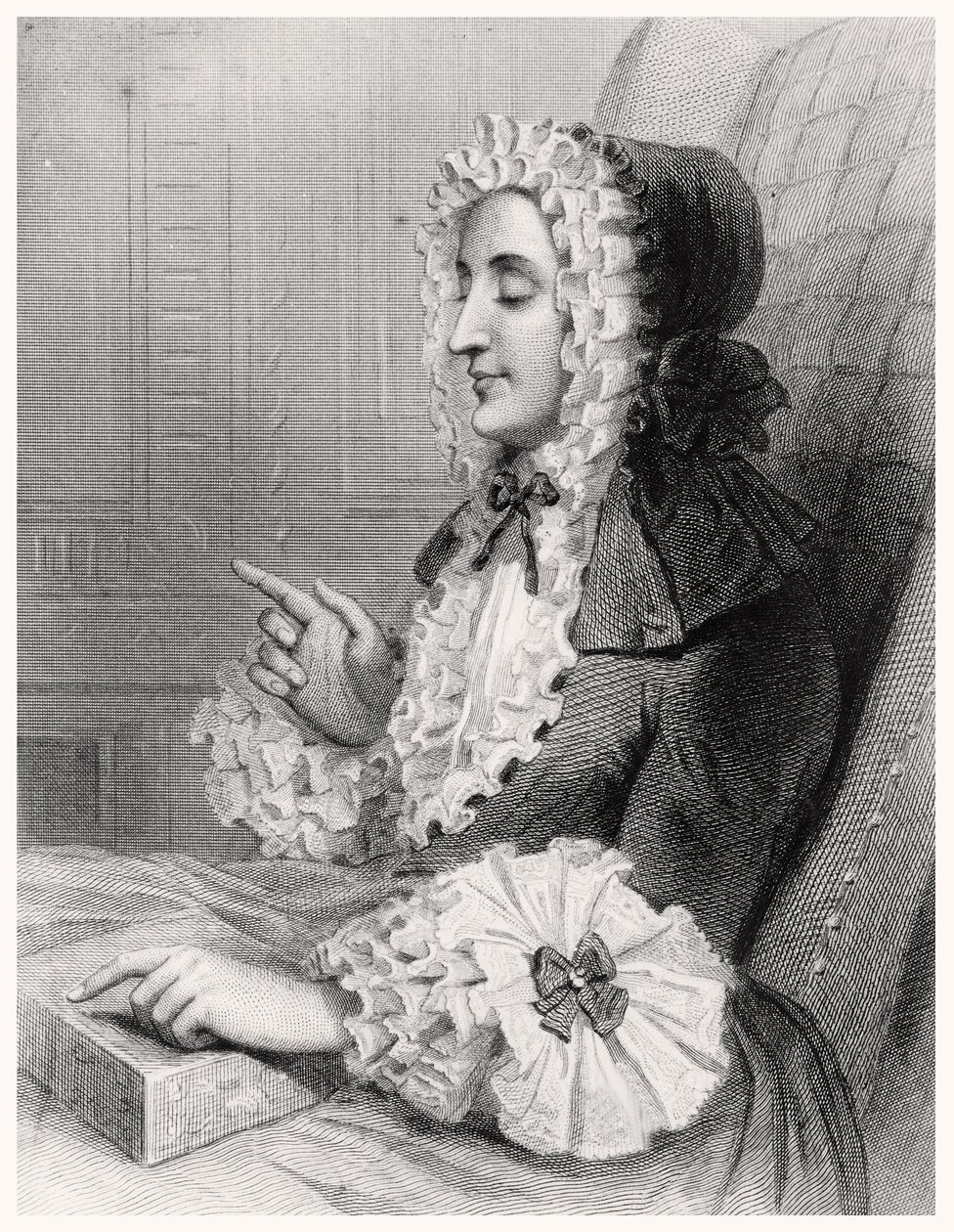 Madame du Deffand, blind af Louis Carrogis Carmontelle