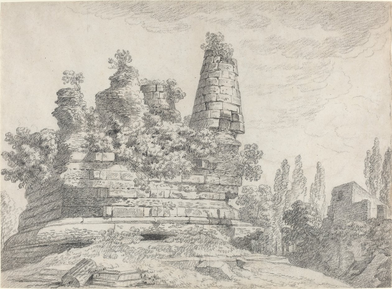 Horatiernes og Curatiernes grav i Albano af Louis Chaix