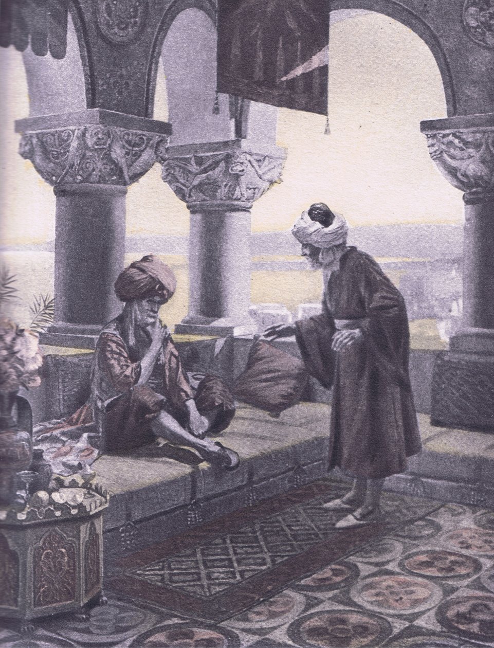 De tre ringe, illustration fra Decameron af Boccaccio udgivet af Navarre Society 1930