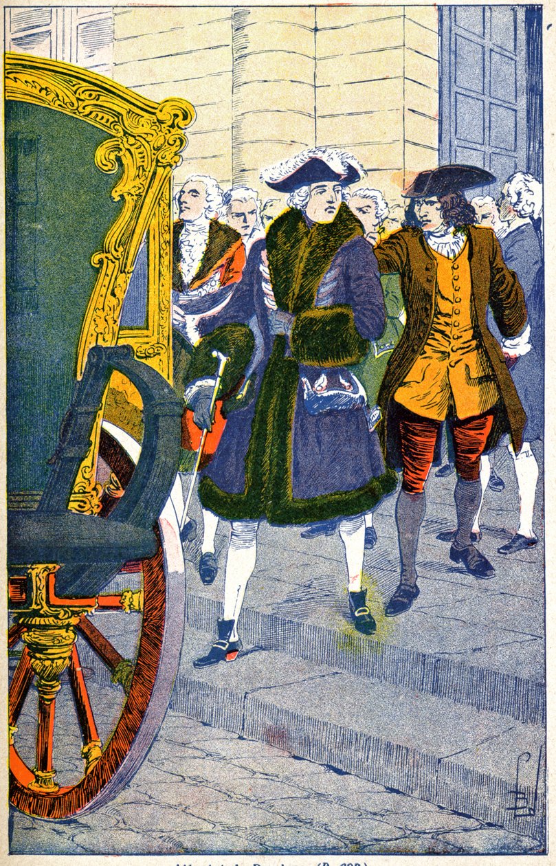 Damiens venter på livet af Louis XV af Louis Charles Bombled