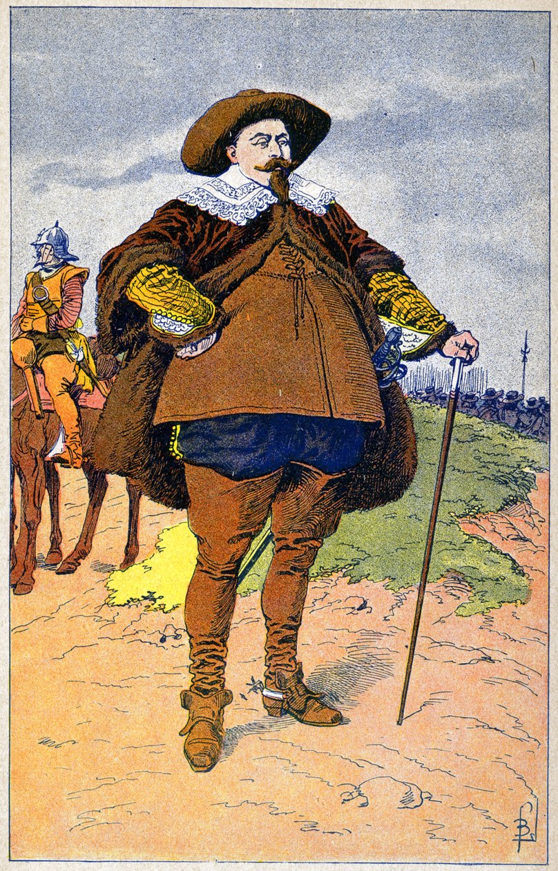Gustav II Adolphe af Sverige af Louis Charles Bombled