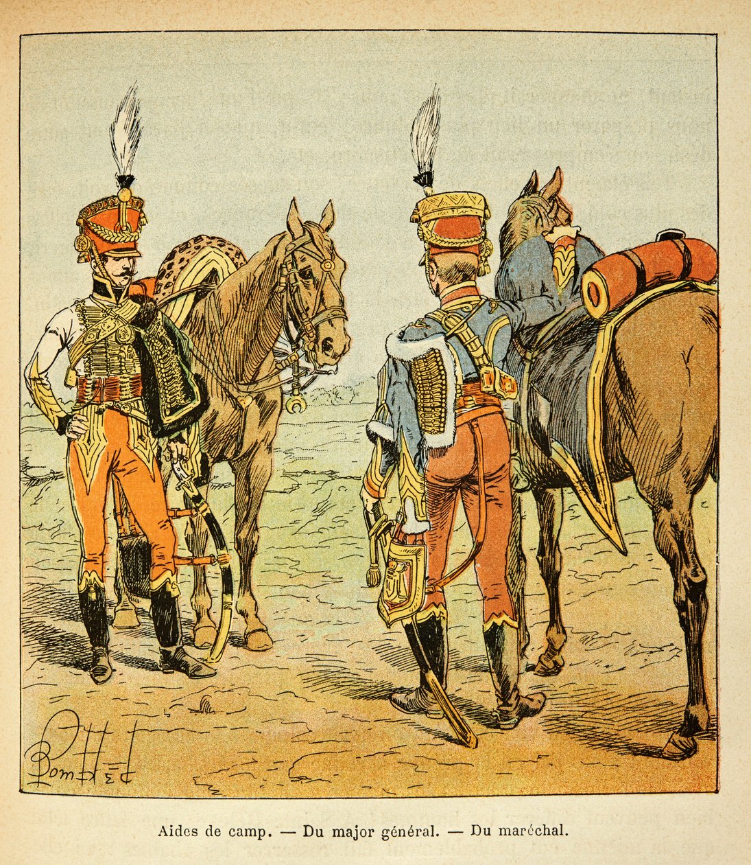 Illustration af den bombede Louis (1862-1927) fra bogen "The Memorial of Saint Helene" af grev Emmanuel de Las Cases (1766-1842): Aide de camp for den store hær: af generalmajoren og marechal, privat samling af Louis Charles Bombled
