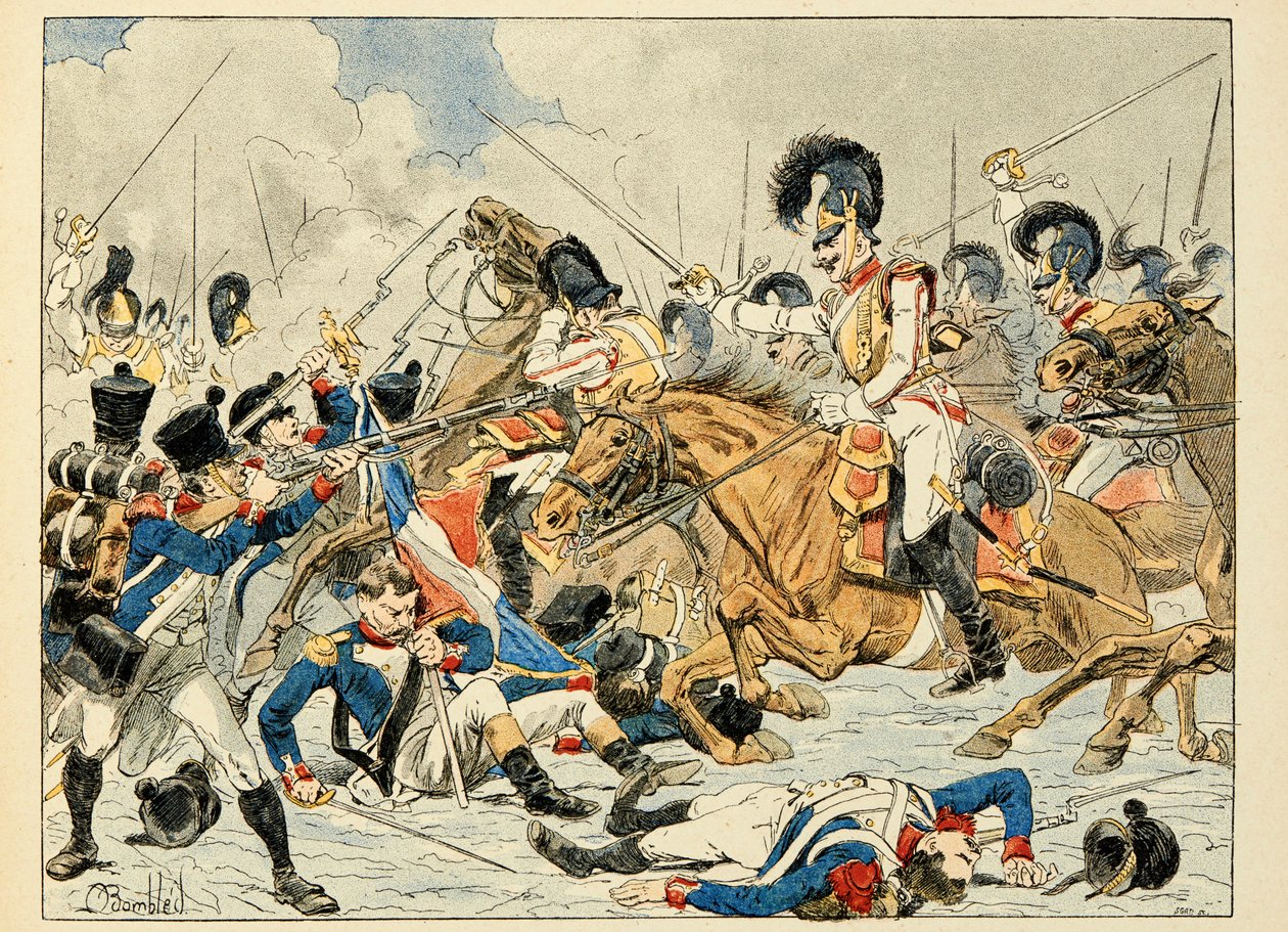 Illustration hentet fra bogen "Les heros du Siecle", anekdotiske oplæsninger af Dick de Lonlay og illustreret af Louis Bombled (1862-1927) af Louis Charles Bombled