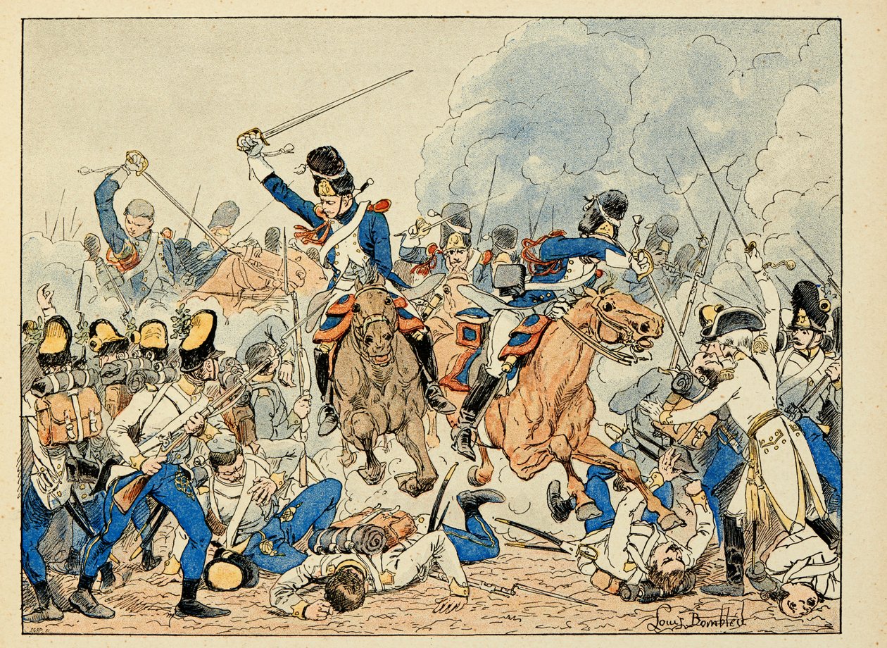 Illustration taget fra bogen "Århundredes helte", anekdotiske oplæsninger af Dick de Lonlay og illustreret af Louis Bombled (1862-1927) af Louis Charles Bombled