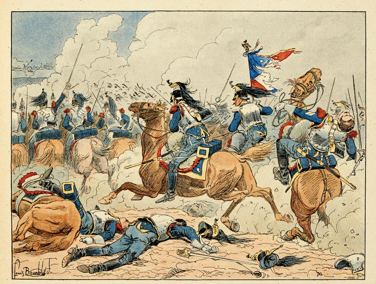Illustration hentet fra bogen "Århundredes helte", anekdotiske oplæsninger af Dick de Lonlay og illustreret af Louis Bombled (1862-1927) af Louis Charles Bombled