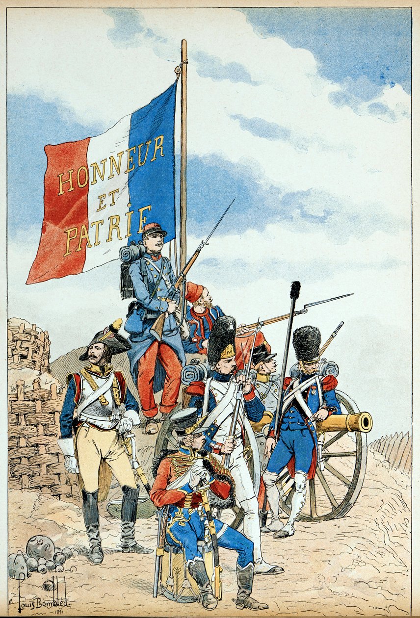 Illustration taget fra bogen "Århundredes helte", anekdotiske oplæsninger af Dick de Lonlay og illustreret af Louis Bombled (1862-1927) af Louis Charles Bombled