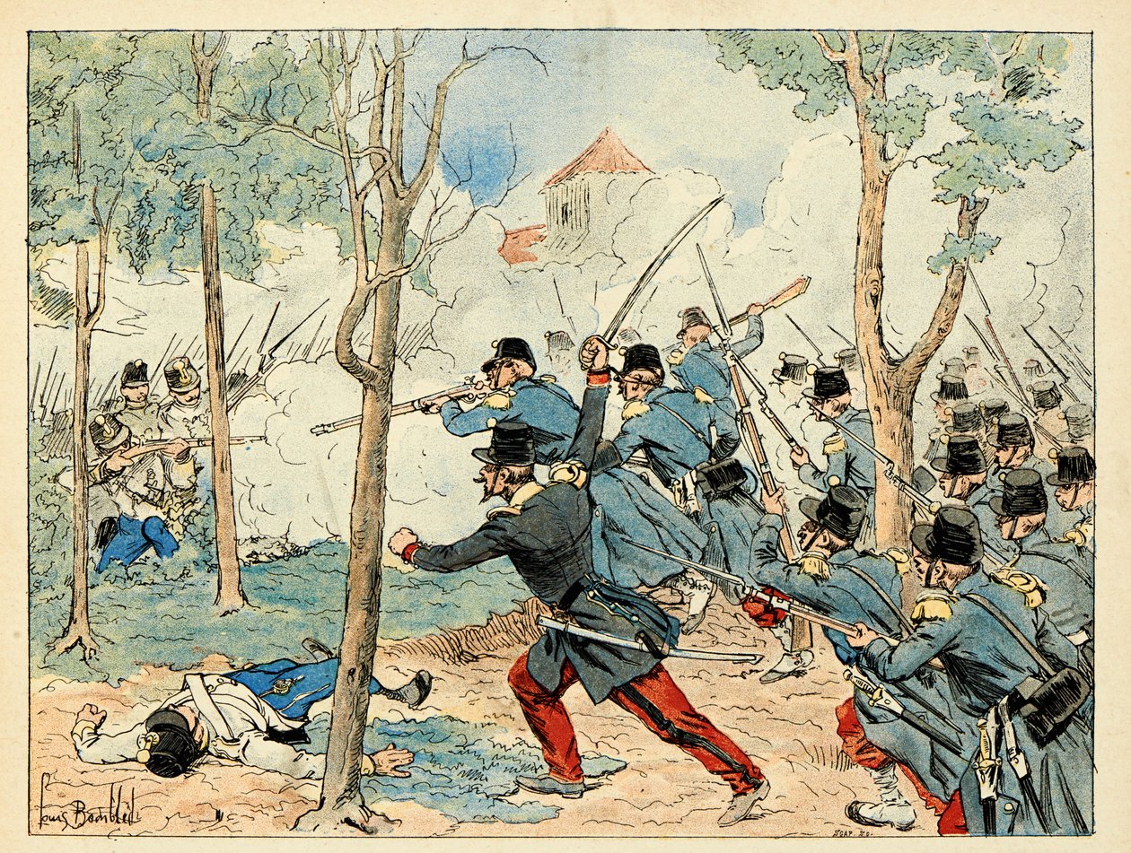 Illustration taget fra bogen "Århundredes helte", anekdotiske oplæsninger af Dick de Lonlay og illustreret af Louis Bombled (1862-1927) af Louis Charles Bombled