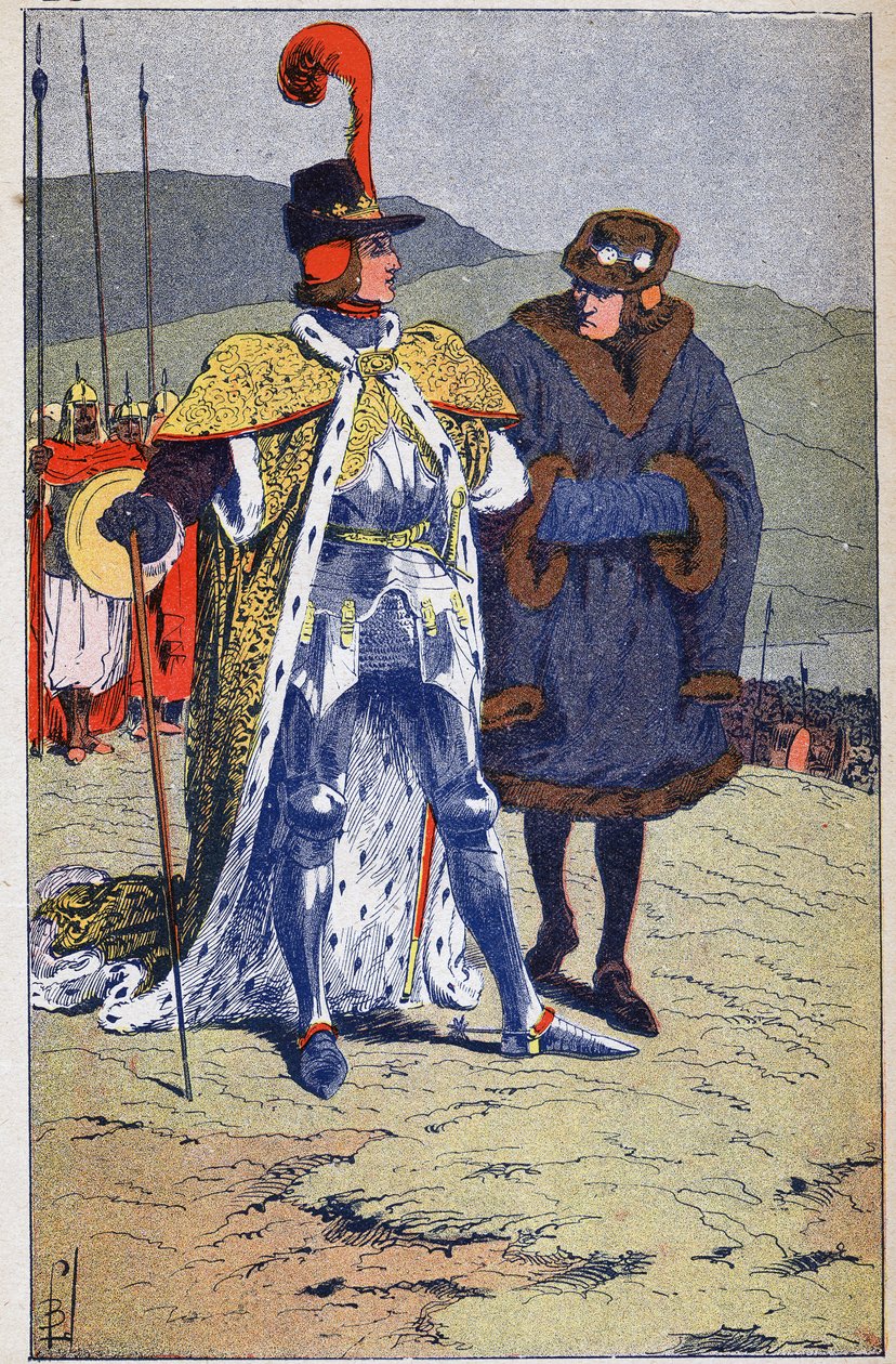 Interview af Ludvig 11 og Kong Henrik IV af Louis Charles Bombled