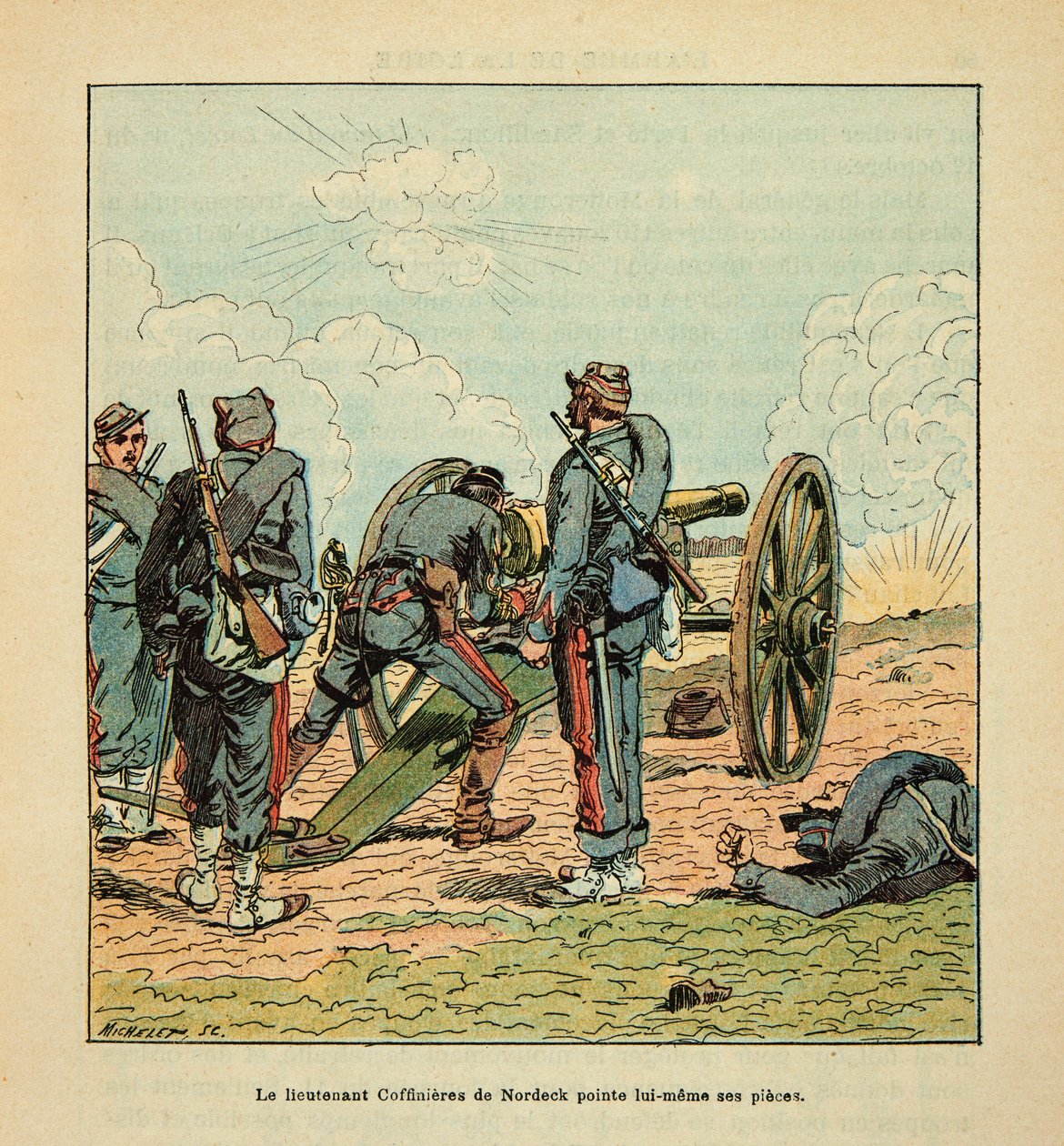 The Army of the Loire af Eugene Sergent, sagde Grenest, illustreret af Louis Bombled (1862-1927) (fransk-tyske krig; kampagne 1870-1871): Slaget ved Orleans den 11. oktober af Louis Charles Bombled