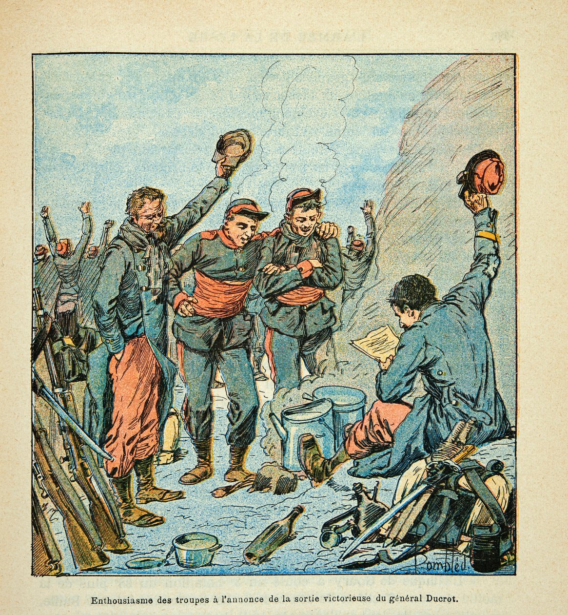 The Army of the Loire af Eugene Sergent, dit Grenest, illustreret af Louis Bombled (1862-1927) (den fransk-tyske krig; felttog 1870 -1871): General Ducrots udgang ved kl. af Louis Charles Bombled