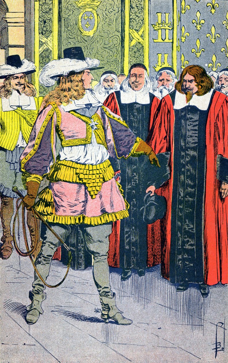 Ludvig XIV og parlamentarikere af Louis Charles Bombled