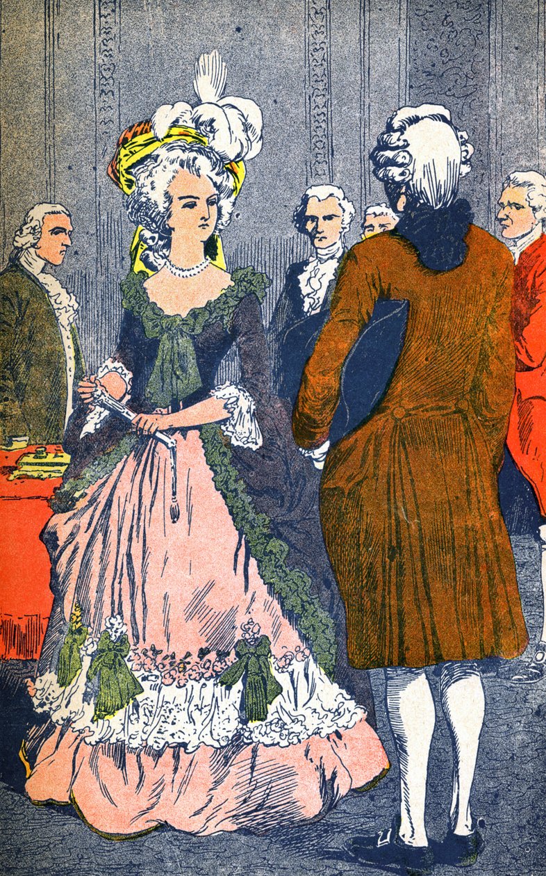 Marie Antoinette og Augeard af Louis Charles Bombled