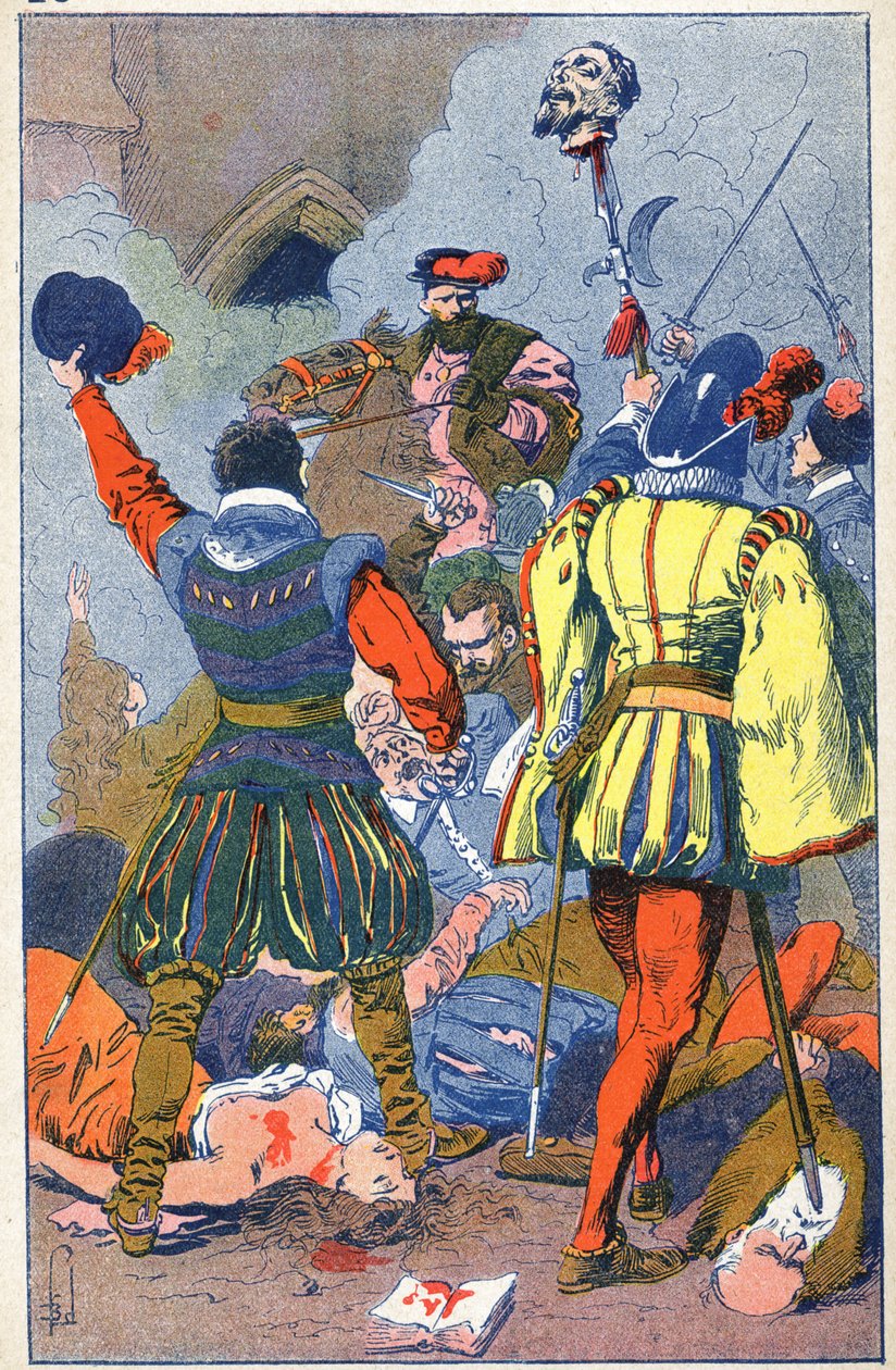 Massacre de protestants a Vassy af Louis Charles Bombled