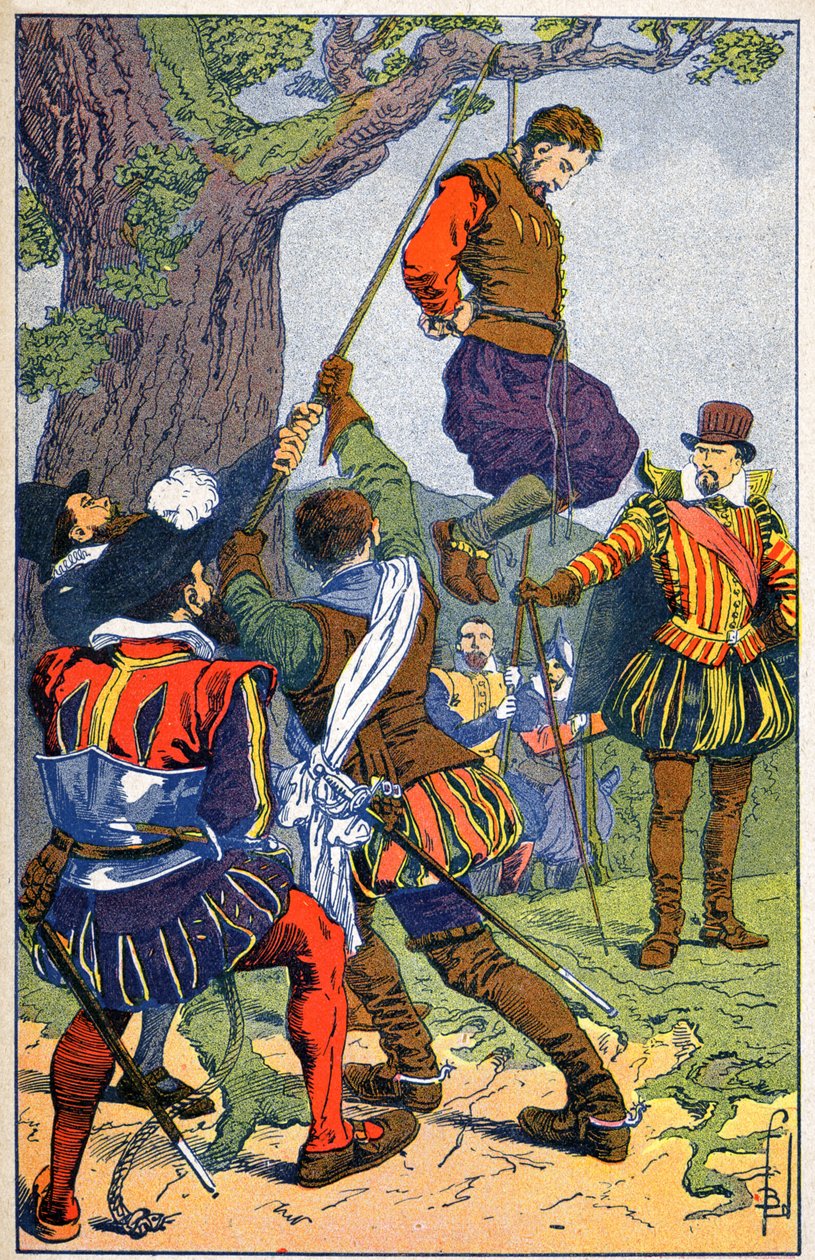 Undertrykkelse af huguenotterne under ledelse af Blaise de Montluc af Louis Charles Bombled