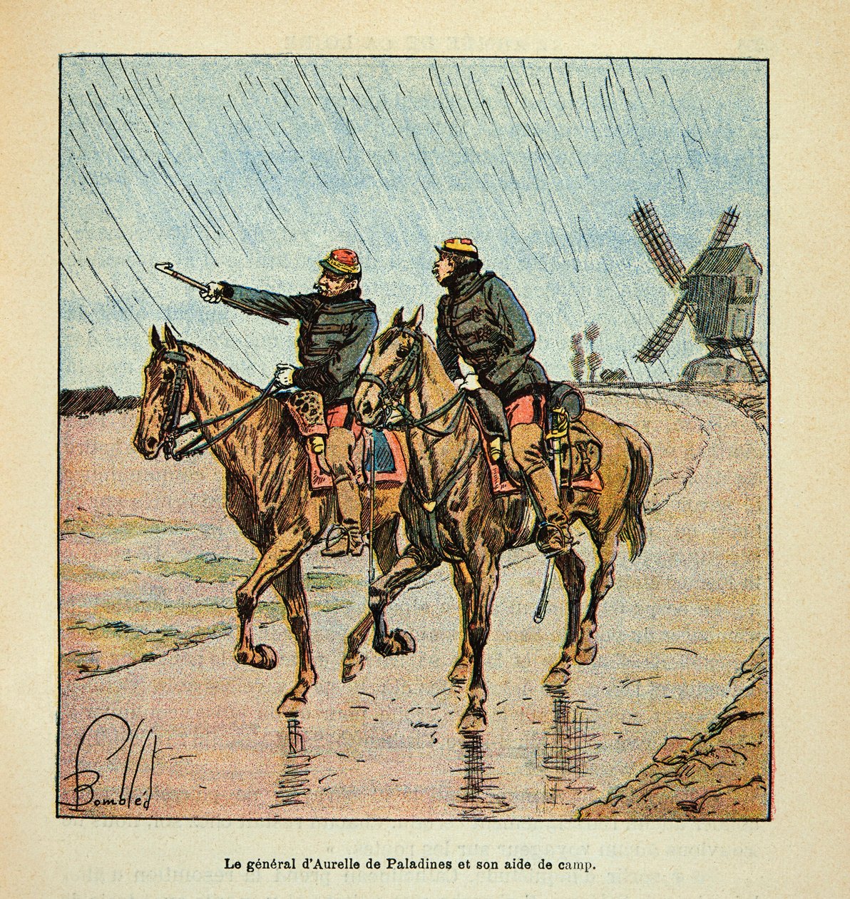 The Armee of the Loire af Eugene Sergeant, kendt som Grenest, illustreret af Louis Bombled (1862-1927) (den fransk-tyske krig; kampagne 1870 -1871): General d