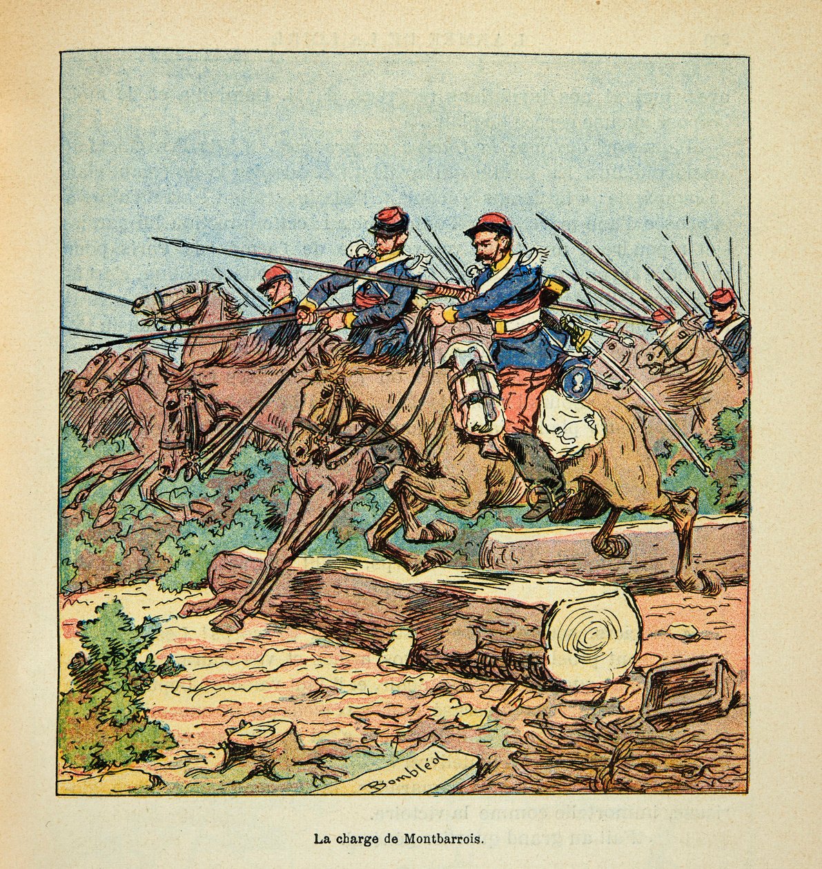 The Armee of the Loire af Eugene Sergent, dit Grenest, illustreret af Louis Bombled (1862-1927) (fransk-tyske krig; felttog 1870 -1871): Slaget ved Ladon den 22. november af Louis Charles Bombled