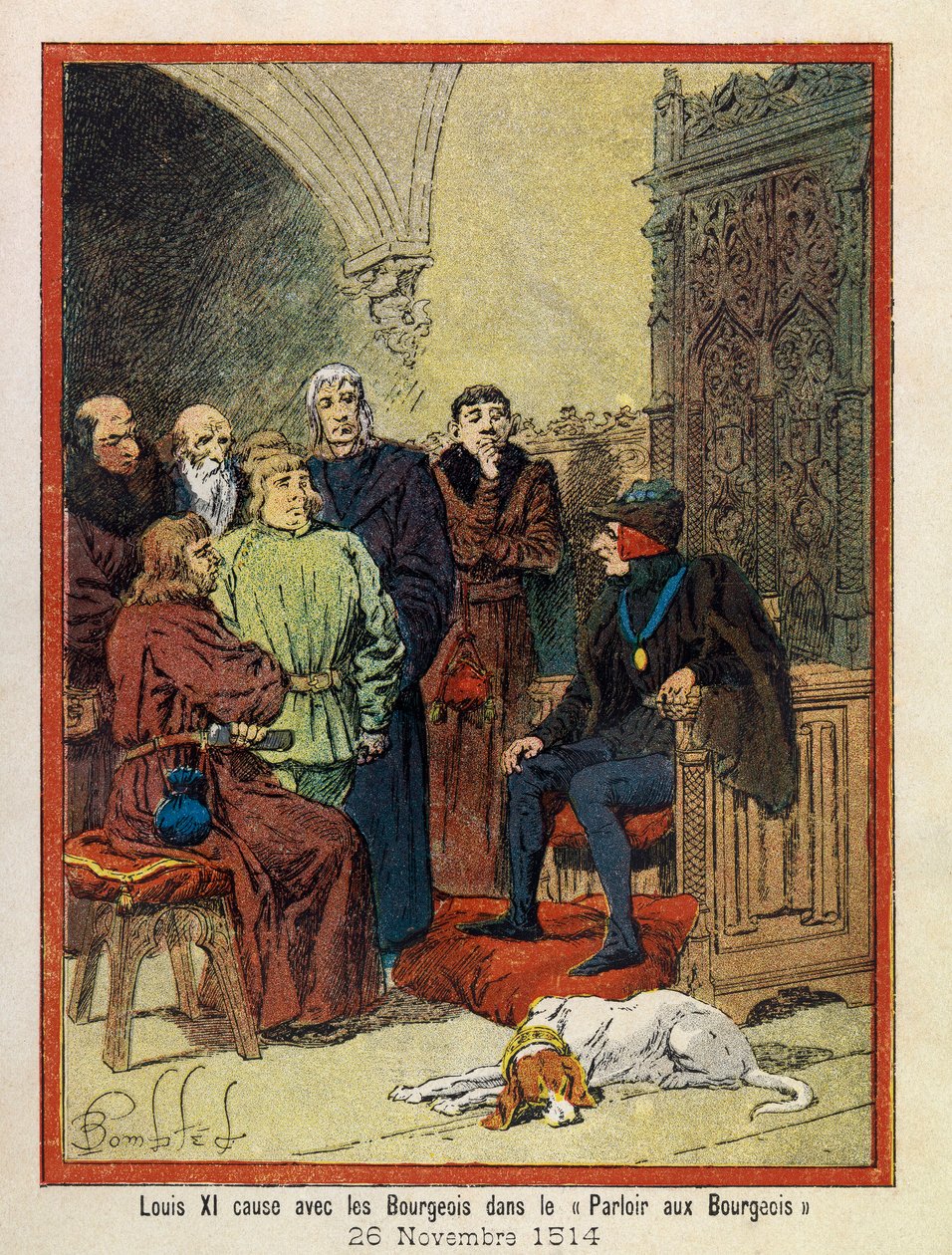 The Grand Jornees of the Hotel de Ville de Paris af A. Mercier, illustreret af Louis Bombled (1862-1927): Den 26. november af Louis Charles Bombled