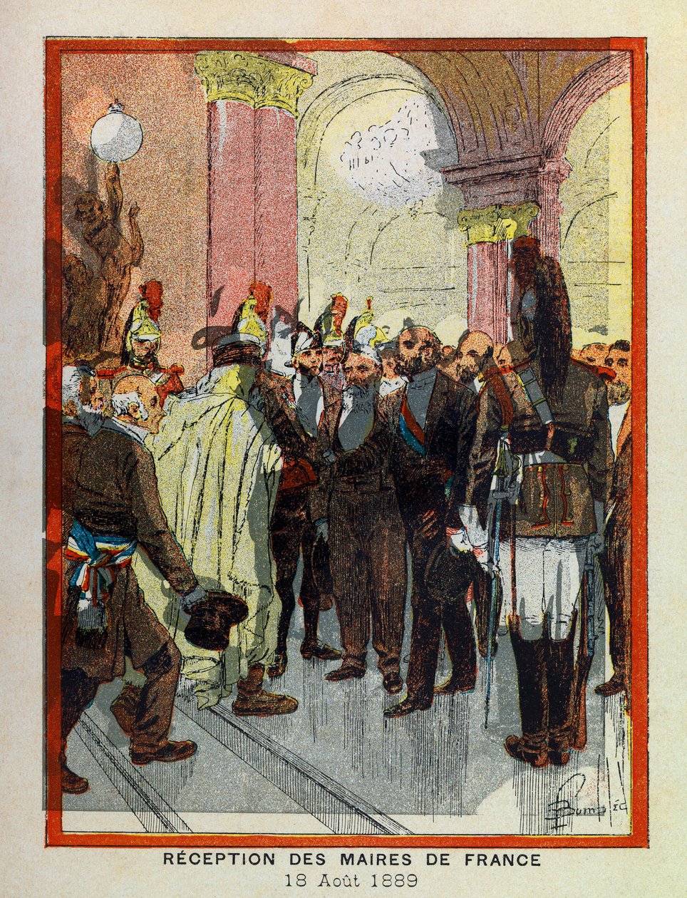 The Grand Jornees of the Hotel de Ville de Paris af A. Mercier, illustreret af Louis Bombled (1862-1927): 18. august af Louis Charles Bombled