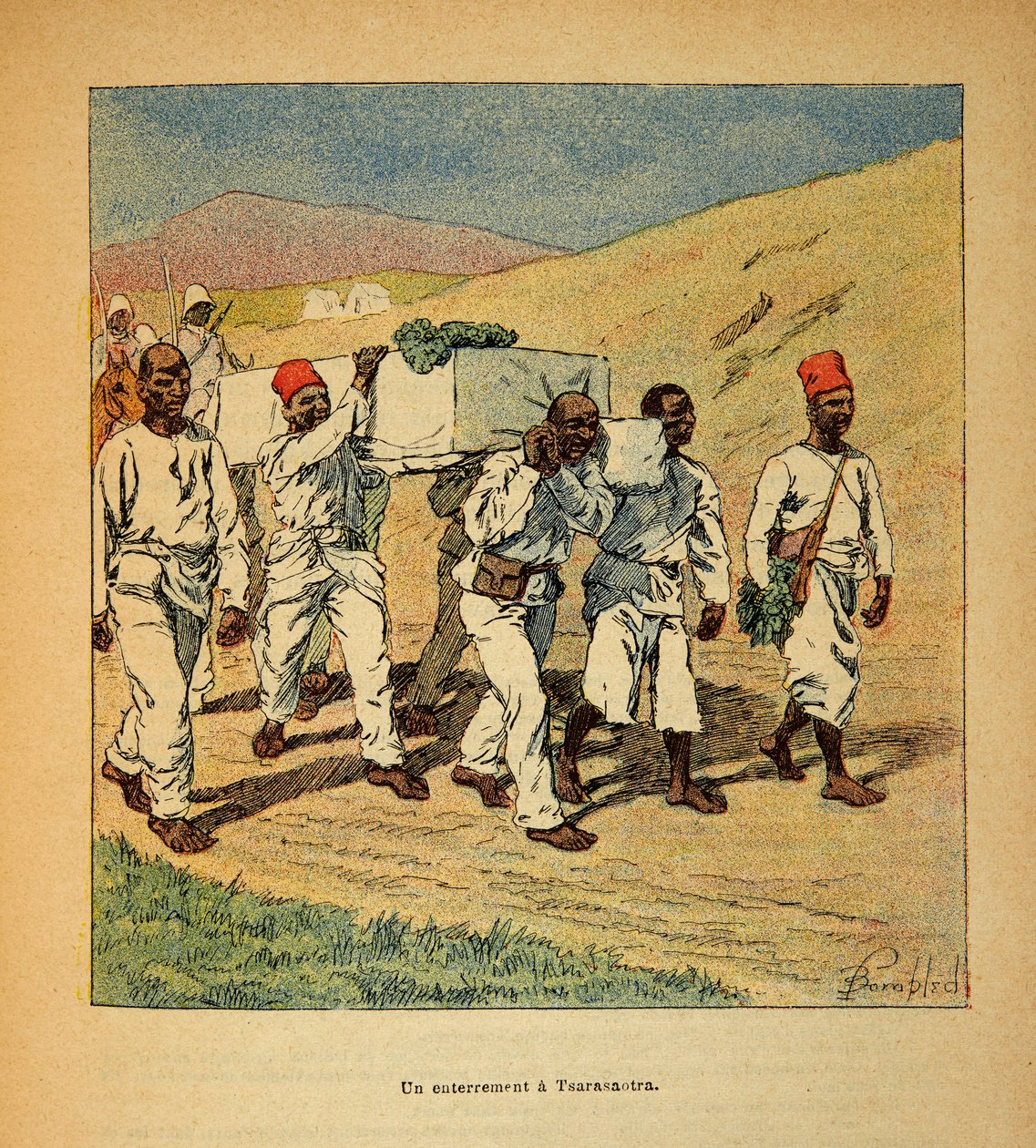 The War in Madagascar-Anekdotisk historie om de franske ekspeditioner 1885-1895 af Henri Galli dit Galllichet (1854-1922), illustreret af Louis Bombled (1862-1927): Privat samling af Louis Charles Bombled