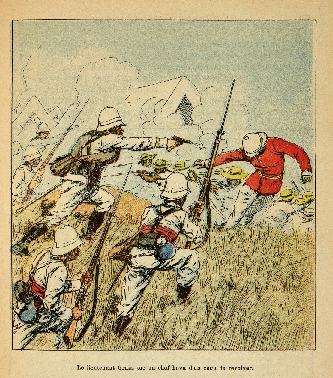 The War in Madagascar-Anekdotisk historie om de franske ekspeditioner 1885-1895 af Henri Galli dit Galllichet (1854-1922), illustreret af Louis Bombled (1862-1927): Privat samling af Louis Charles Bombled