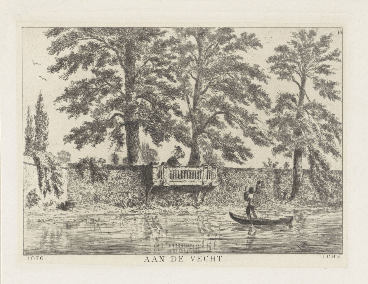 Samtale om havemuren At the Battle (titel på objekt) af Louis Charles Hora Siccama