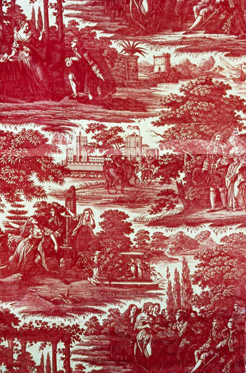 Louis XIV og Mademoiselle de La Vallière (møbelstof) af Louis Charles Ruotte