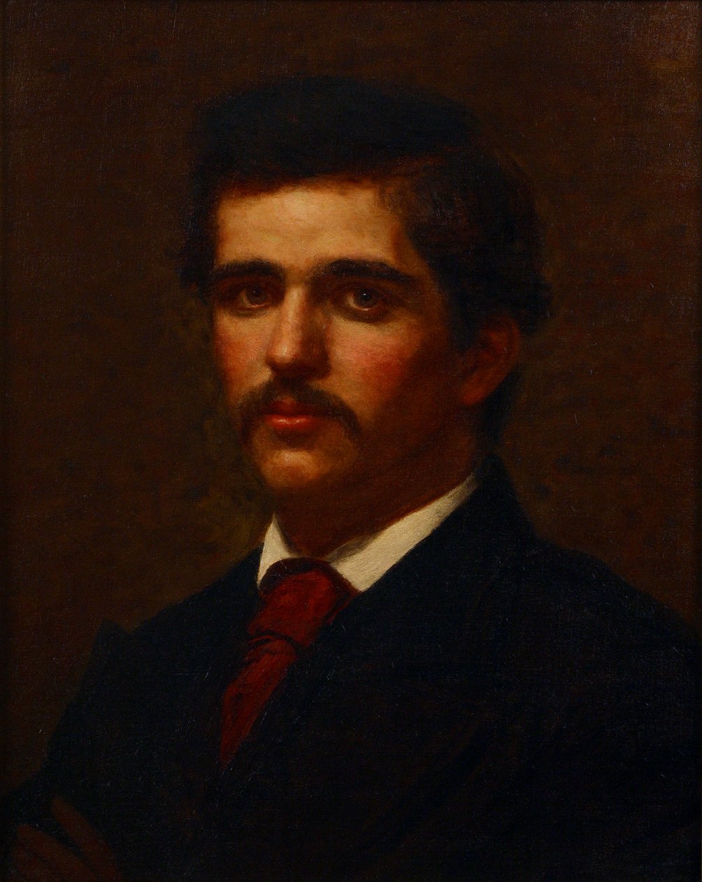 Selvportræt (olie på lærred) af Louis Comfort (attr. to) Tiffany