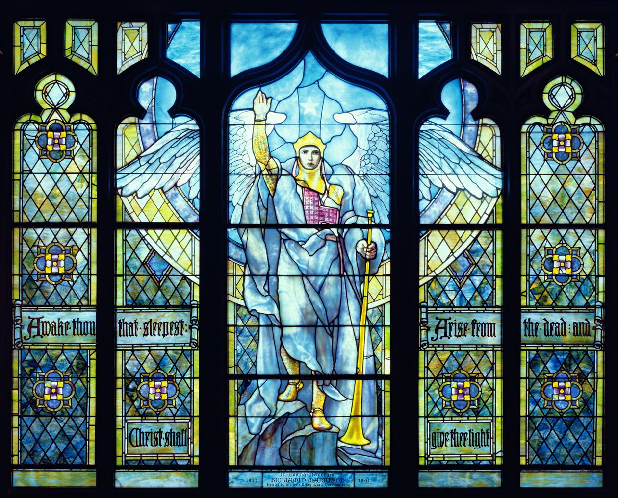 Opstandelsens engel 1904 (farvet glas) af Louis Comfort Tiffany