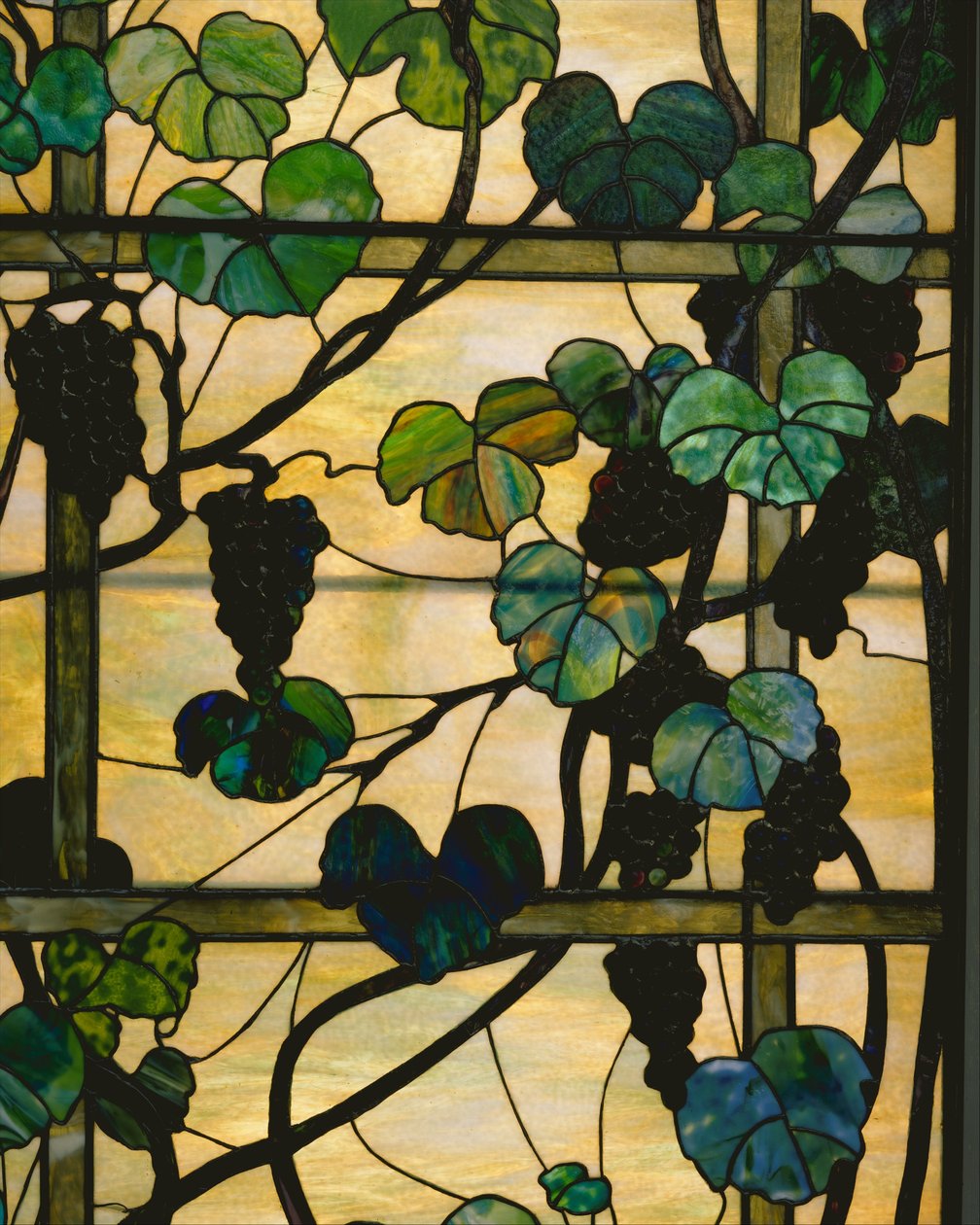 Grapevine Panel, ca. 1902-15 (blyholdigt favrile glas) af Louis Comfort Tiffany