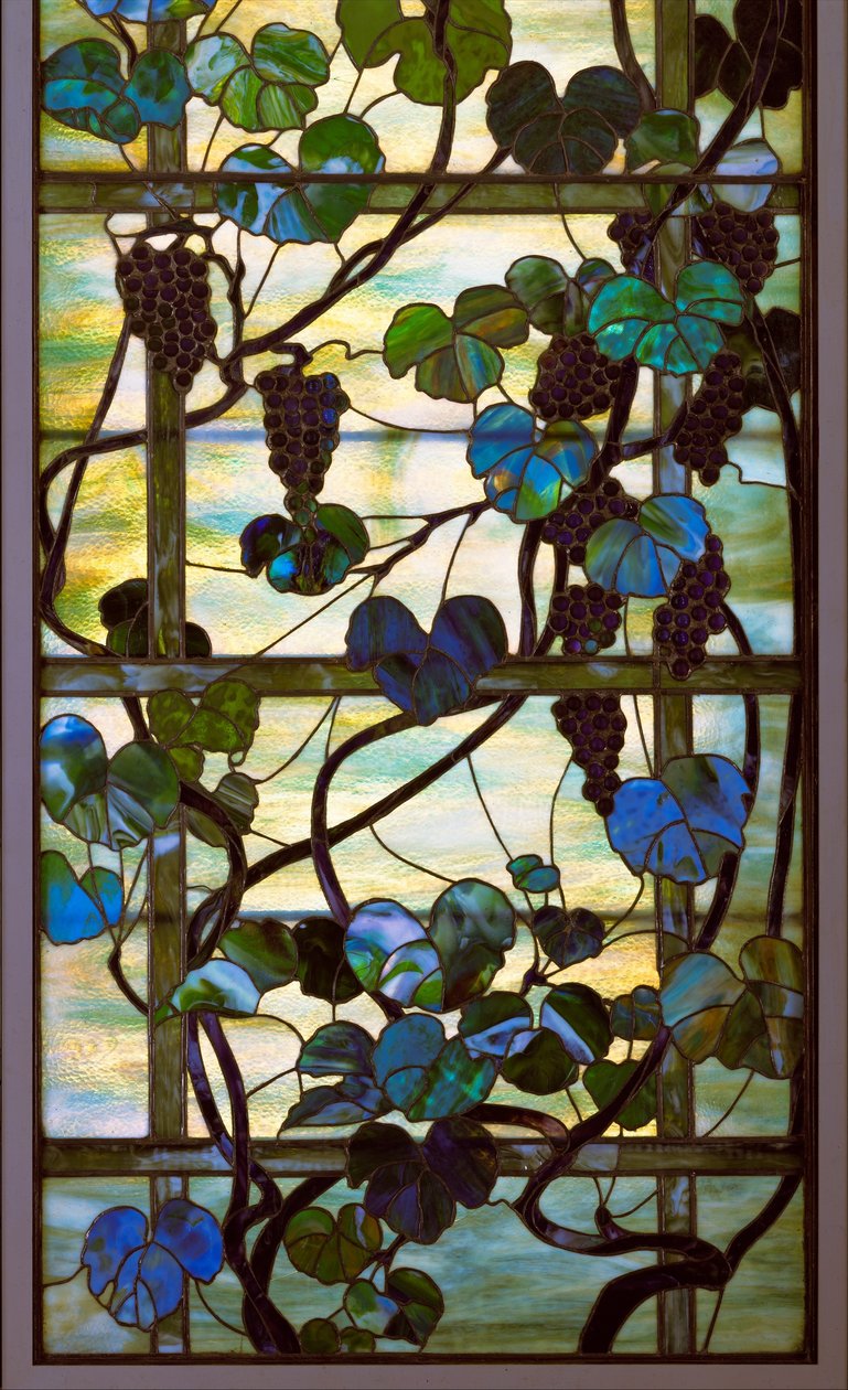 Grapevine Panel, ca. 1902-15 (blyholdigt favrile glas) af Louis Comfort Tiffany