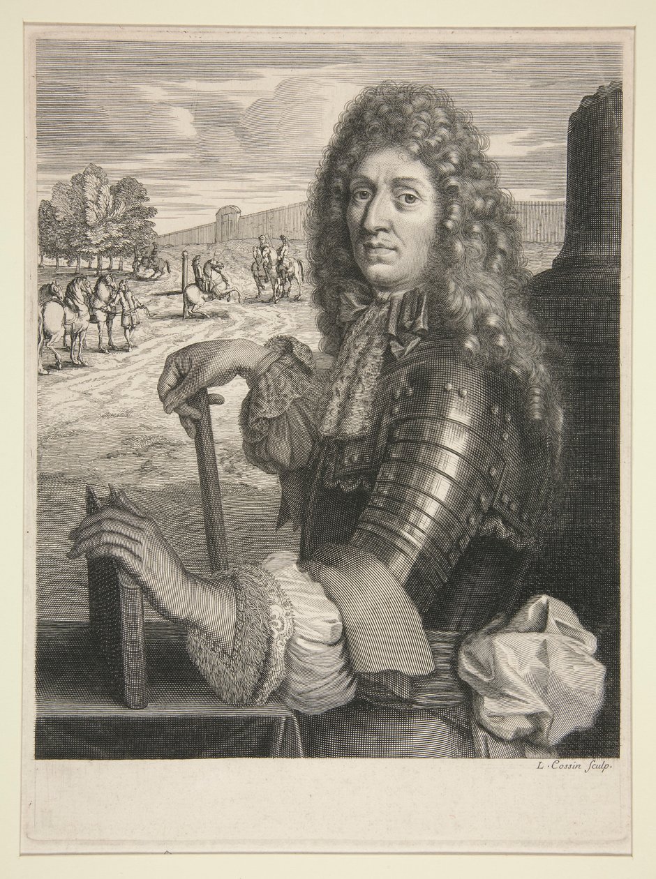 Portræt af en adelsmand i rustning af Louis Cossin