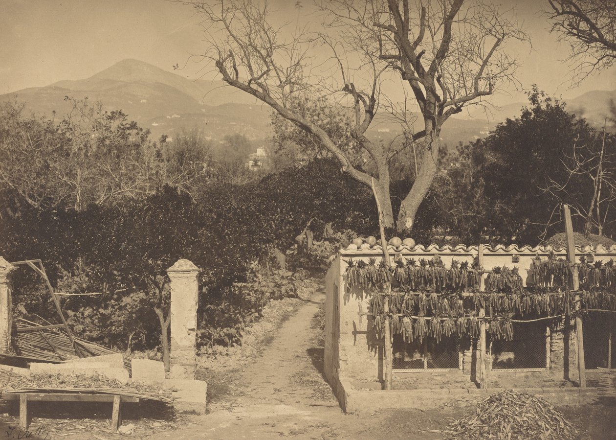 Landbrugsscene med bjerge, 1850