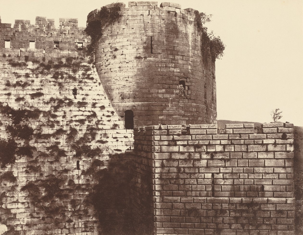 Kalaat-El Hosn, anden indhegning, udvendigt, middag, 1859/1860 (foto) af Louis de Clercq
