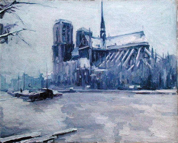 Notre-Dame på tidspunktet for oversvømmelserne af Louis Degallaix