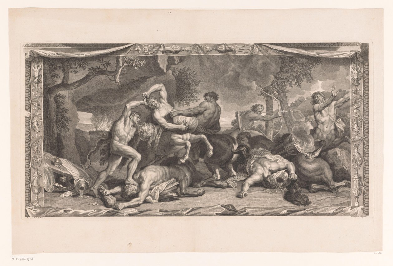 Hercules kæmper mod kentaurerne Malerier fra Hôtel Lambert (serietitel) La Galerie de monsieur le Président Lamberts repræsentant l
