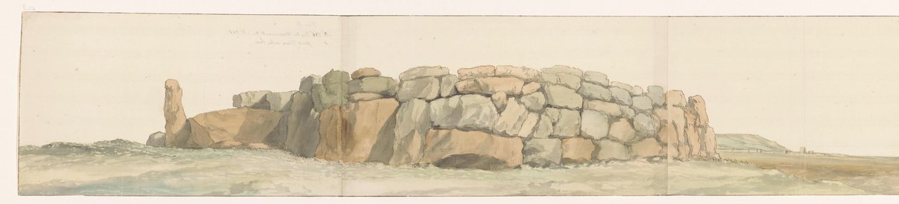 Monument van Feniciërs af Carthagen på øen Gozo fra ander gezichtspunt En anden visning af monumentet af det tidligere nr. taget fra en anden side (titel på objekt) Rejser i Italien, Sicilien og Malta - 1778 (serietitel) af Louis Ducros