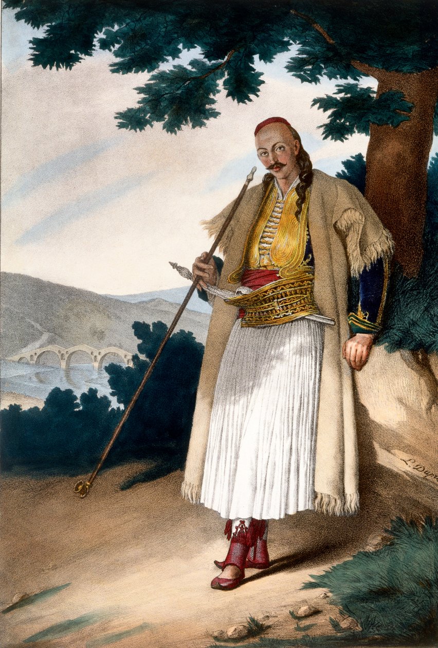 En græsk gartner eller husmand - Plade X, graveret af Lemercier fra "Voyage à Athènes et a à Constantinopel", skrevet og illustreret af Dupre, 1828 af Louis Dupré