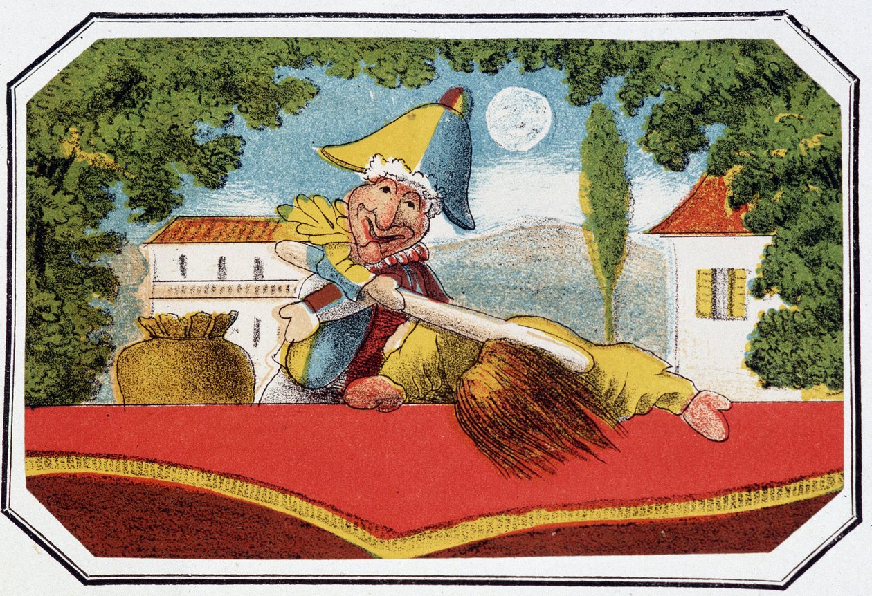 Les deux amis - Litografi, uddrag fra Theatre des marionnettes du jardin des Tuileries, tekst og tegning af Louis Edmond Duranty (1833-1880), Paris af Louis Edmond Duranty