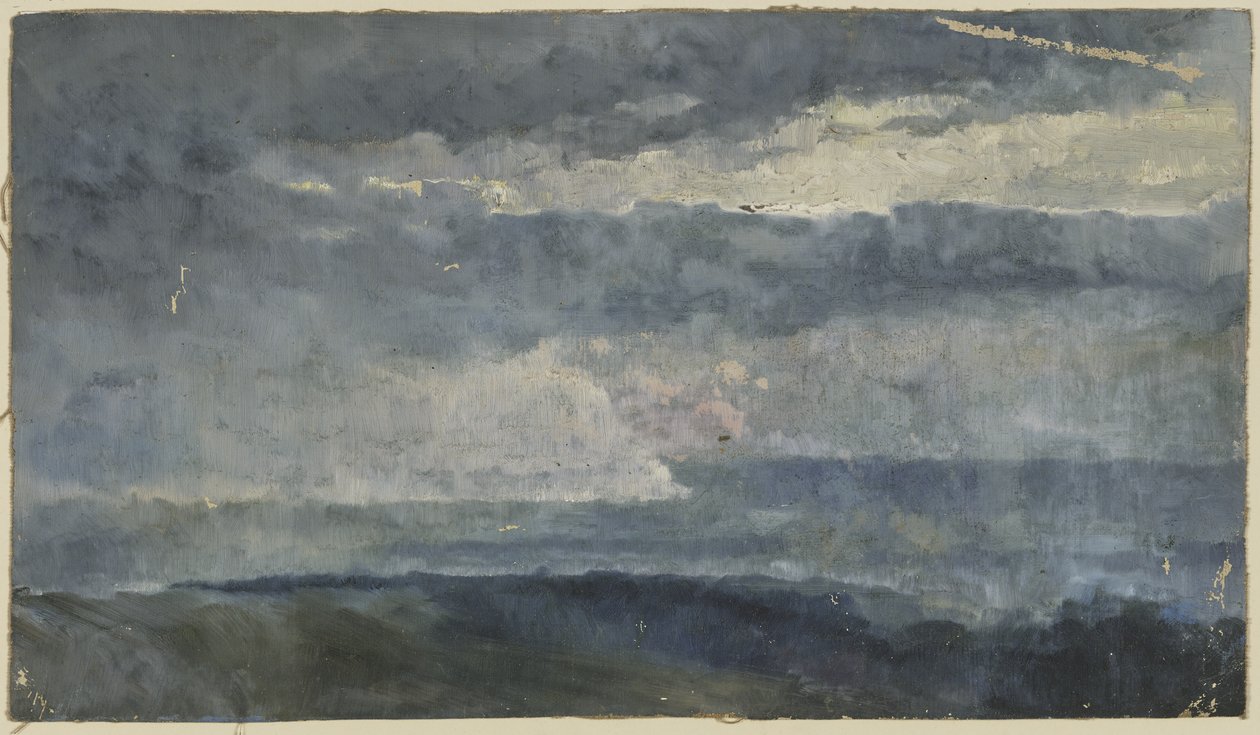 Oliestudie (skyer) af Louis Eysen