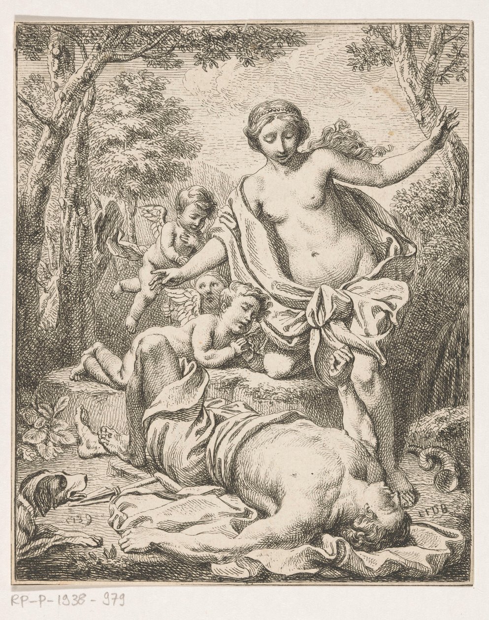 Venus og Adonis af Louis Fabritius Dubourg