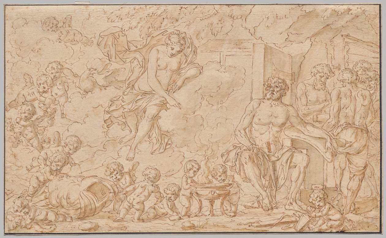 Venus ved Vulcans smedje af Louis Felix de la Rue