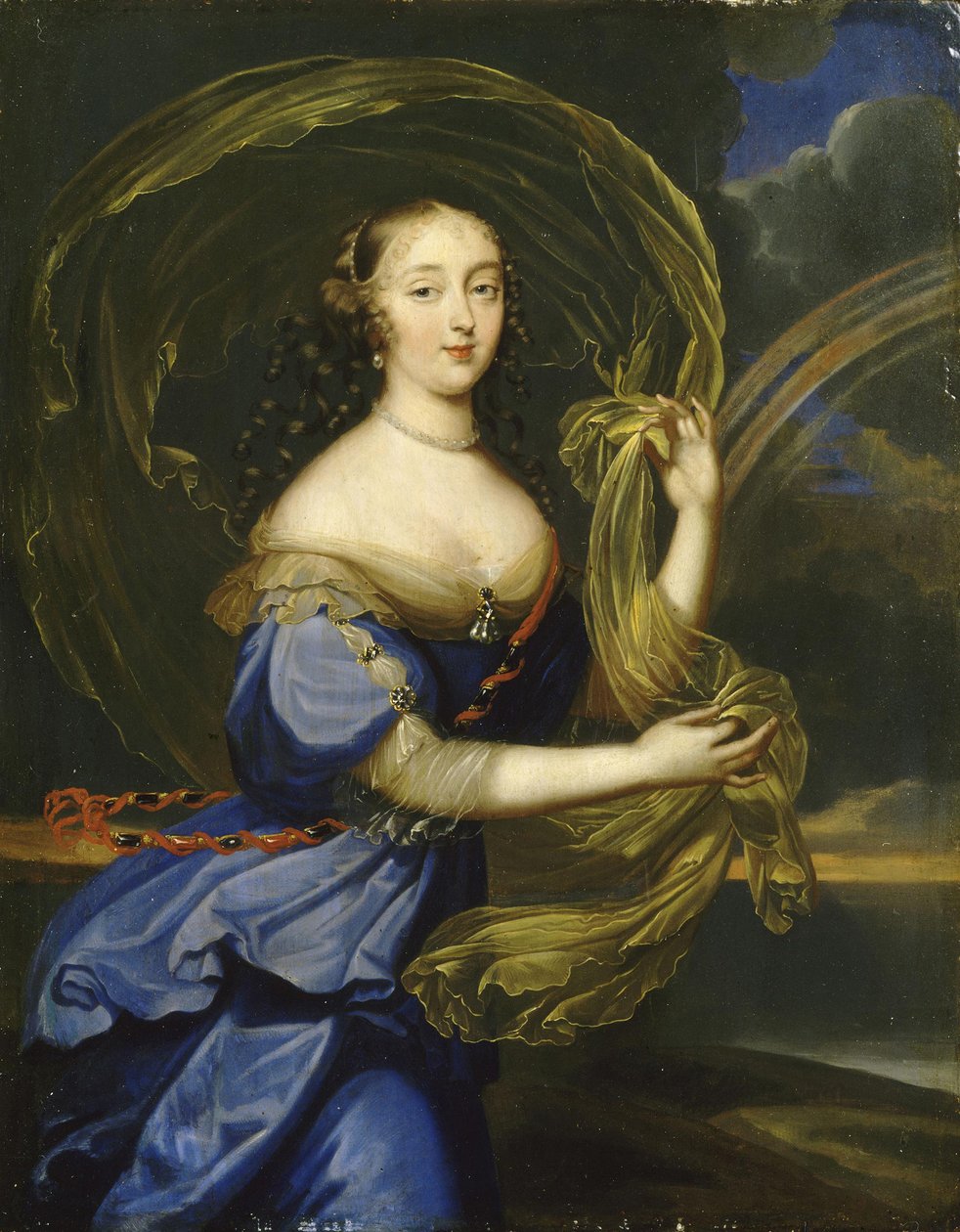Françoise-Athénaïs de Rochechouart, Marquise de Montespan 1640-1707, som Iris af Louis Ferdinand Elle the Younger