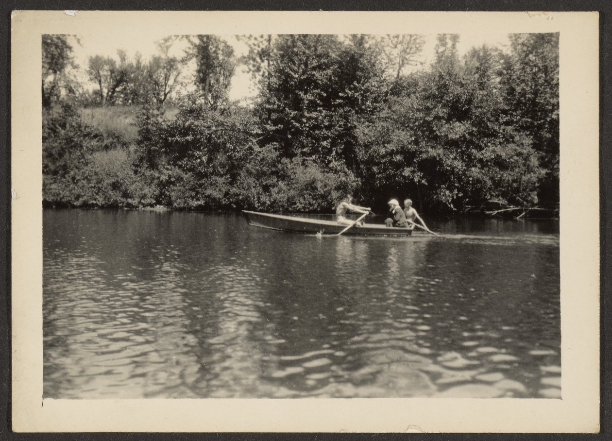 [Bådkapløb på Rogue River] af Louis Fleckenstein
