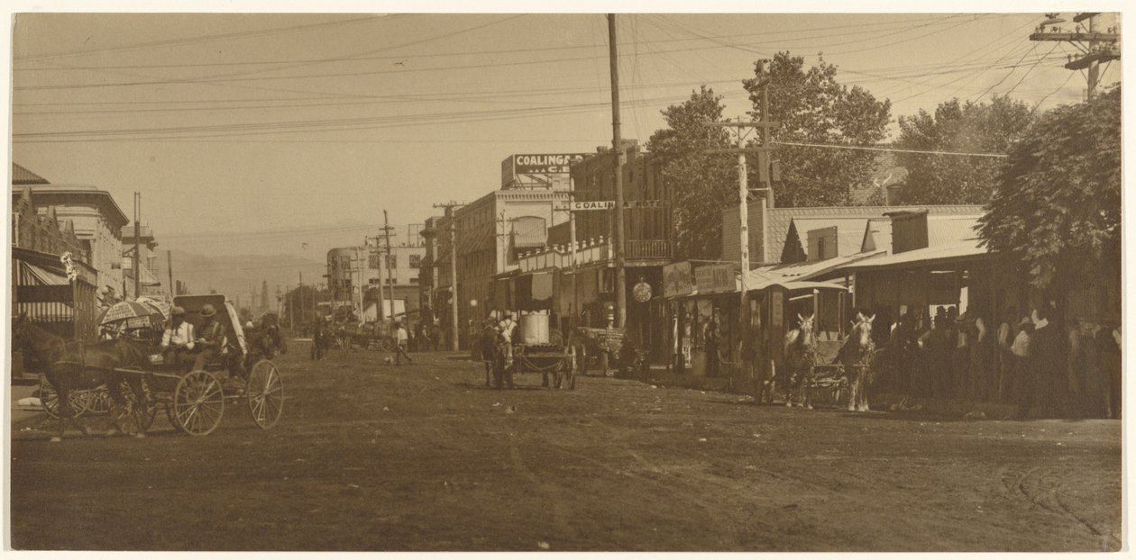 [Coalinga Hotel og Main Street] af Louis Fleckenstein