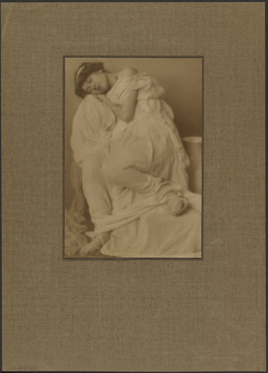 Draperet model, sovende af Louis Fleckenstein