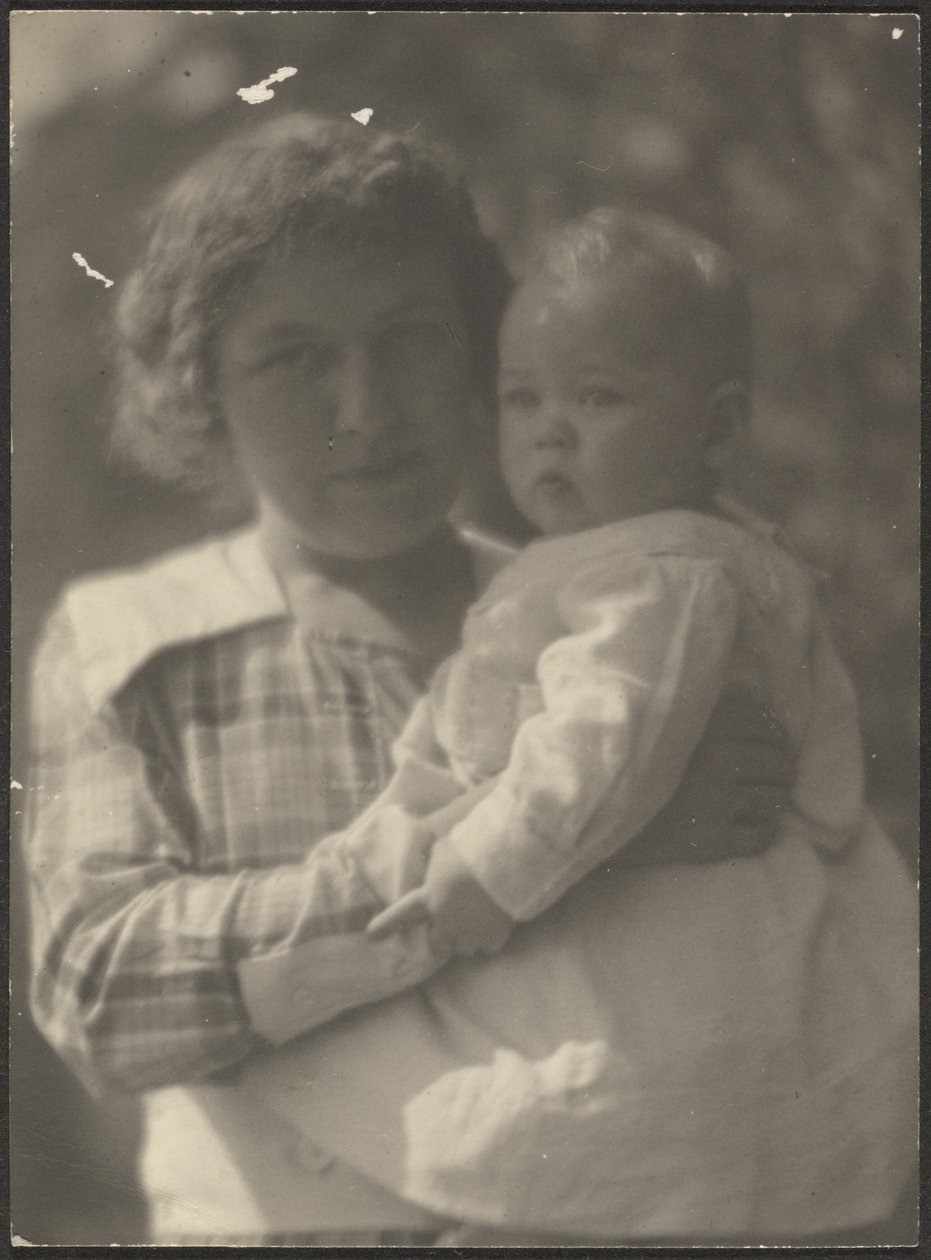 [Florence med en baby] af Louis Fleckenstein